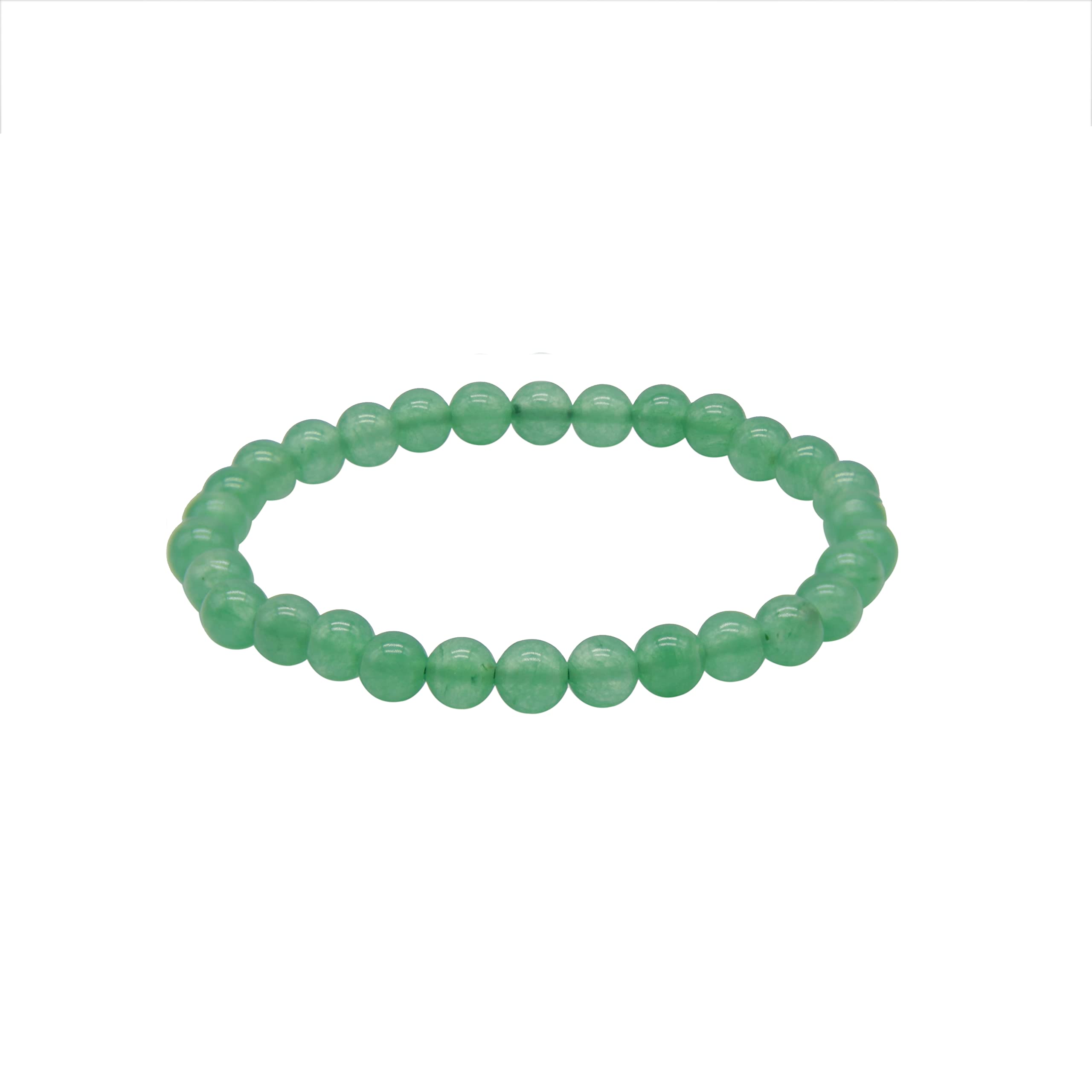 ZMANYIJEW 6-10 mmNatural Stone Jade Bead Stretch Bracelet for Women Men - Unisex Good Luck Bracelet (6mm, Bead)