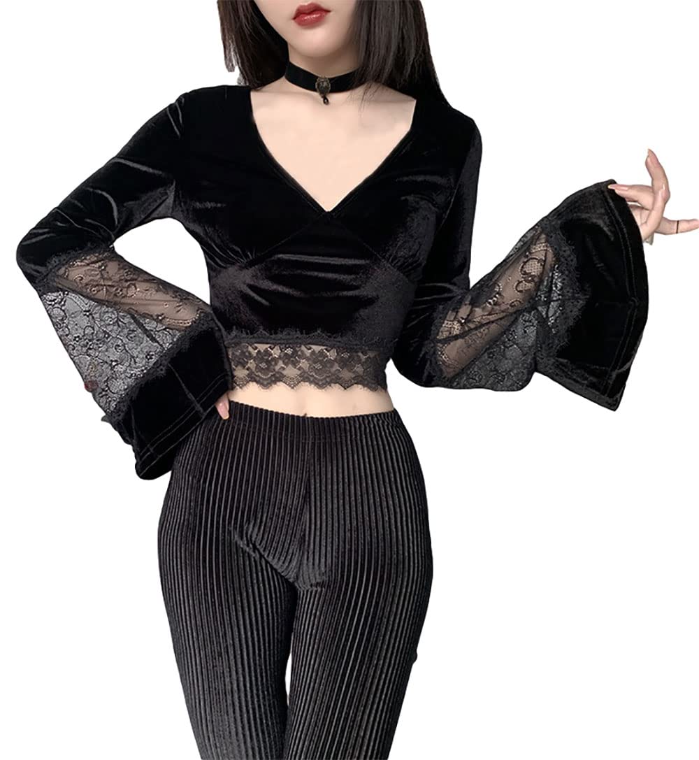 witch clothes,punk crop top,velvet crop top,witch shirt,goth clothes,goth shirt,gothic clothing,trad goth,goth top,goth clothes for women,fairy grunge,alt clothing,trad goth,goth top,fairy grunge,alt