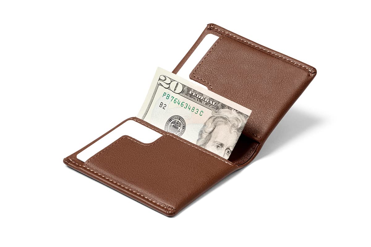 Bellroy Slim Sleeve, slim leather wallet (Max. 8 cards and bills) - Hazelnut