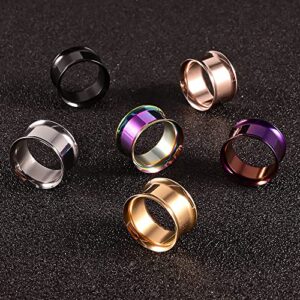 Atomhole 12PCS Mixed Ear Gauges Hypoallergenic Ear Plugs Tunnels 316 Stainless Steel Earrings Stretchers Expander Cool Piercing Body JewelryJewelry