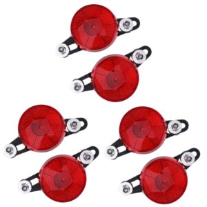 inoomp 6 pcs tail light bike lights rechargeable accessories for motorcycles waterproof bike light motorcycle accessories road signal lamp red plastic signal light mountain bike