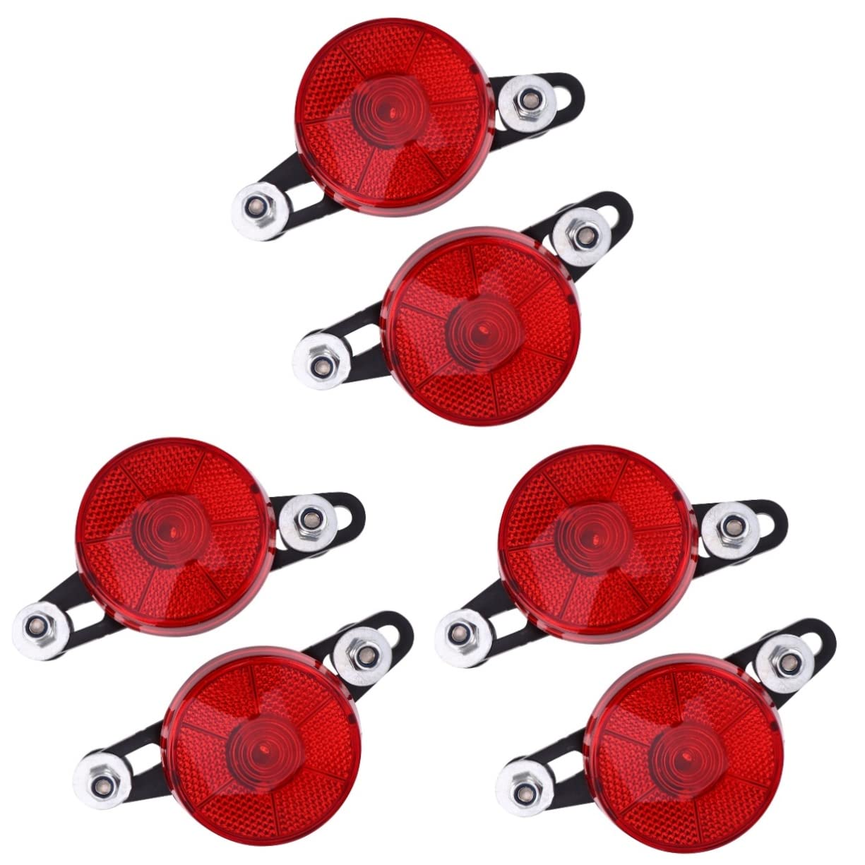 INOOMP 6 Pcs Tail Light Bike Lights Rechargeable Accessories for Motorcycles Waterproof Bike Light Motorcycle Accessories Road Signal Lamp Red Plastic Signal Light Mountain Bike