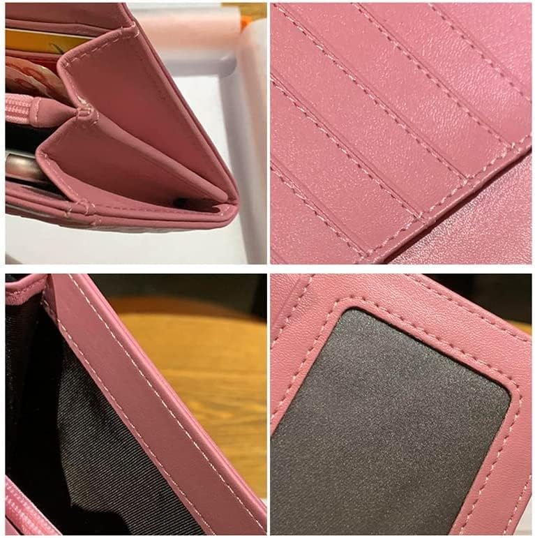 LIOONS Wallet Women's Leather Wallet Multi Card Slot Storage Card Holder Portable Simple Coin Purses Long Style Coin Purse Unisex Tear-Resistant