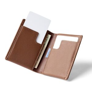 Bellroy Slim Sleeve, slim leather wallet (Max. 8 cards and bills) - Hazelnut