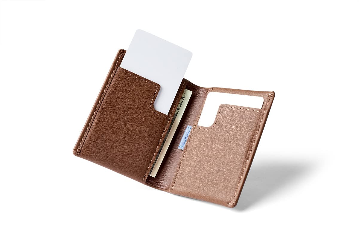 Bellroy Slim Sleeve, slim leather wallet (Max. 8 cards and bills) - Hazelnut