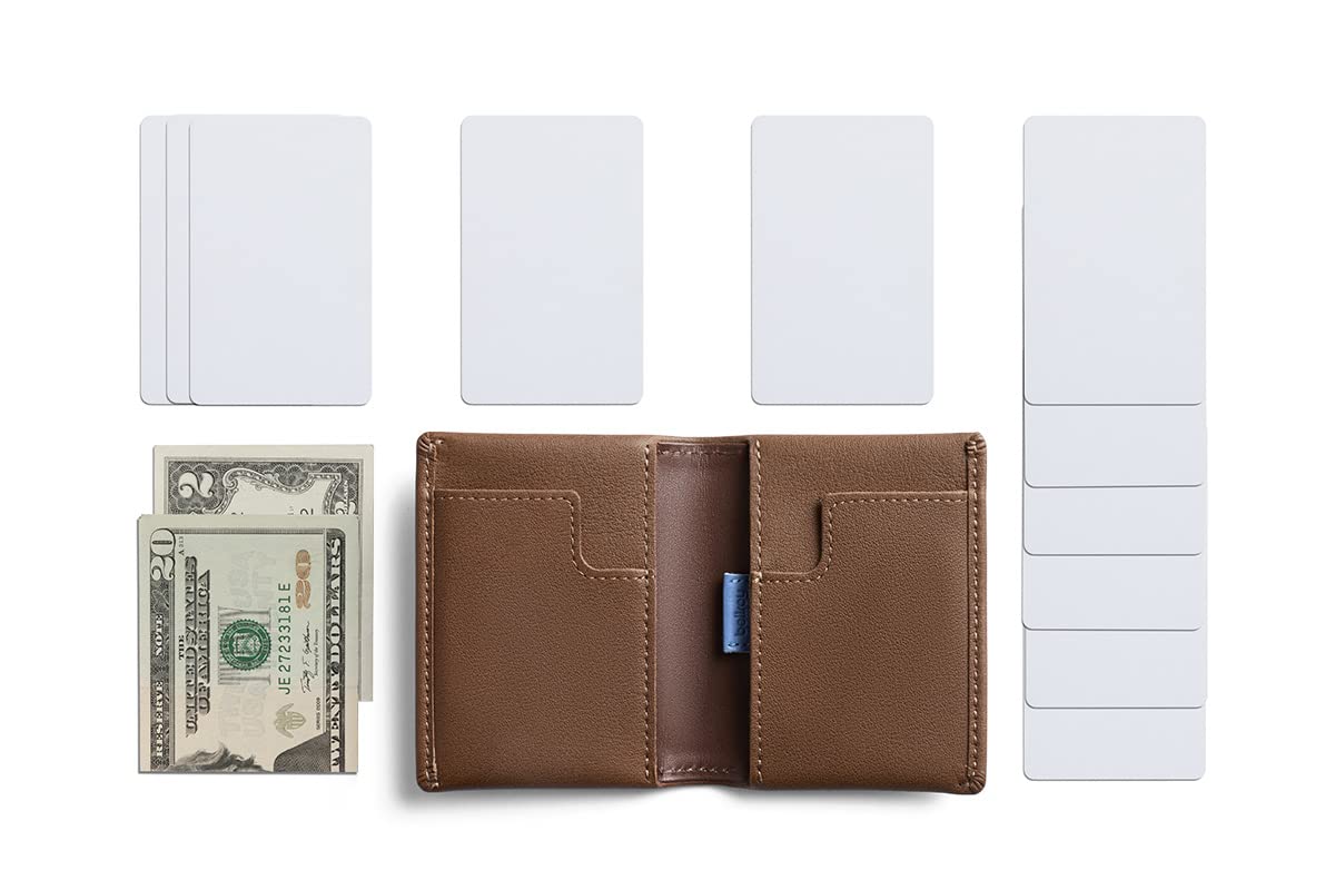 Bellroy Slim Sleeve, slim leather wallet (Max. 8 cards and bills) - Hazelnut