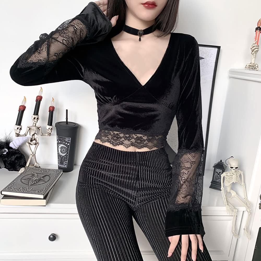 witch clothes,punk crop top,velvet crop top,witch shirt,goth clothes,goth shirt,gothic clothing,trad goth,goth top,goth clothes for women,fairy grunge,alt clothing,trad goth,goth top,fairy grunge,alt