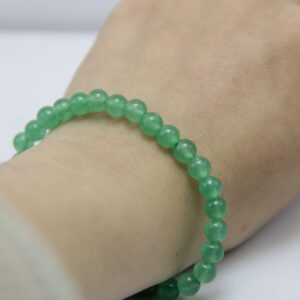 ZMANYIJEW 6-10 mmNatural Stone Jade Bead Stretch Bracelet for Women Men - Unisex Good Luck Bracelet (6mm, Bead)