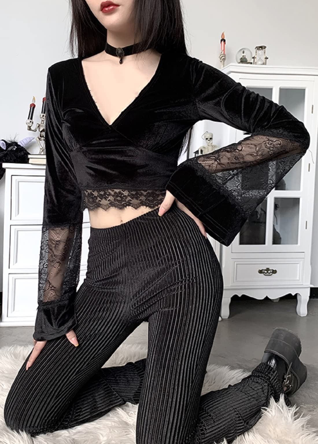 witch clothes,punk crop top,velvet crop top,witch shirt,goth clothes,goth shirt,gothic clothing,trad goth,goth top,goth clothes for women,fairy grunge,alt clothing,trad goth,goth top,fairy grunge,alt