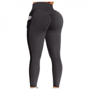 NLOMOCT Tummy Control Workout Leggings for Women Yoga Pant with Pockets High Waist Athletic Pants for Running Hiking Pant