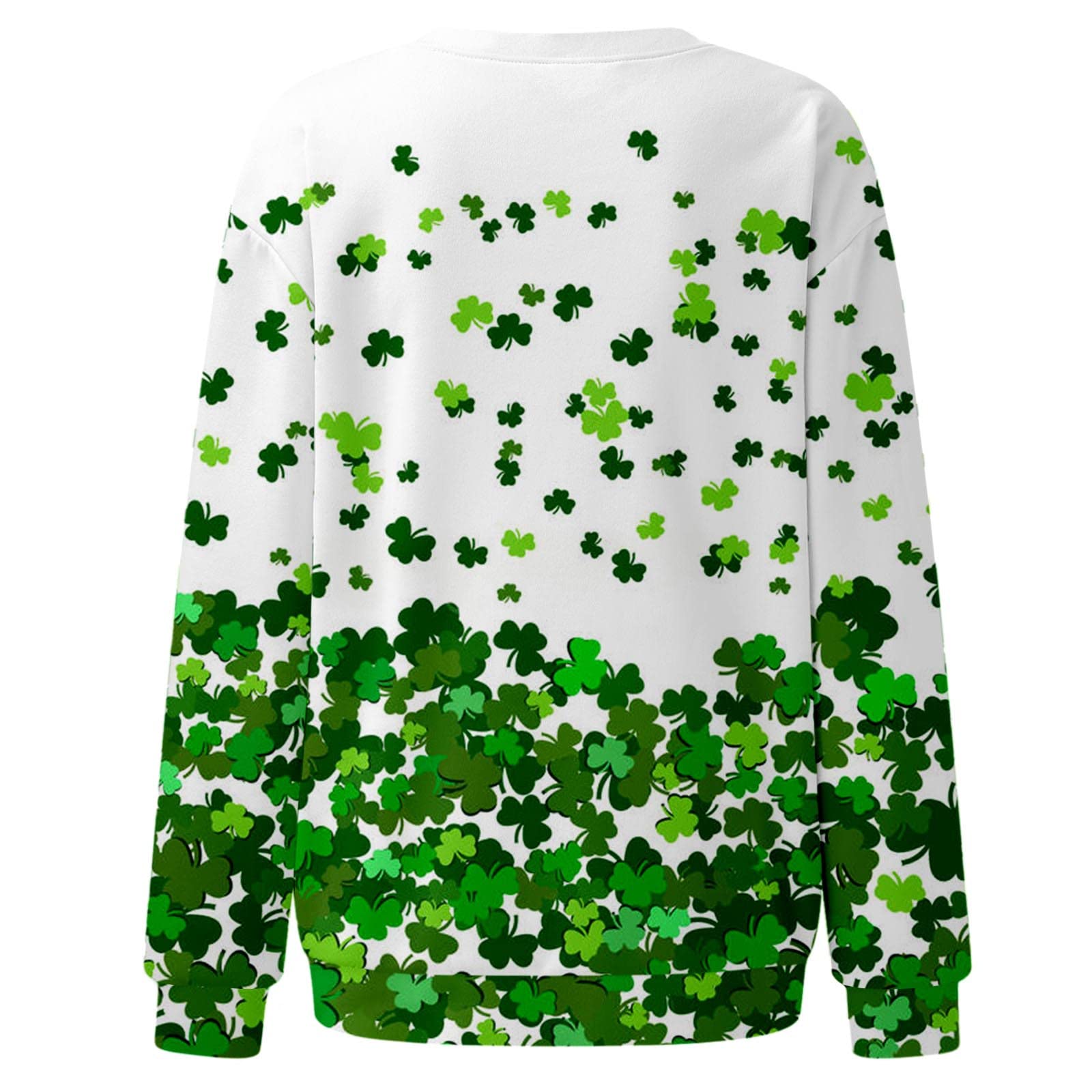 ZunFeo St Patricks Day Shirt Women Long Sleeve Raglan Sleeve Irish Tee Blouse Strap Shamrock Graphic T Shirts Trendy Blouse, X-green, X-Large