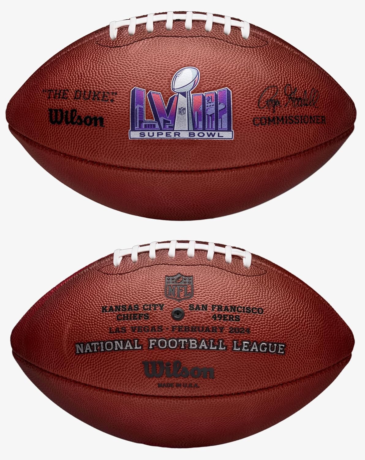 WILSON Super Bowl 57 Official Leather Game Football - Chiefs vs. Eagles