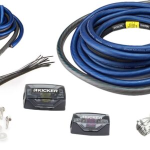 KICKER Bundle of 2 Items 1000W 5-Channel Marine Amplifier with Power 1/0AWG Wiring Kit