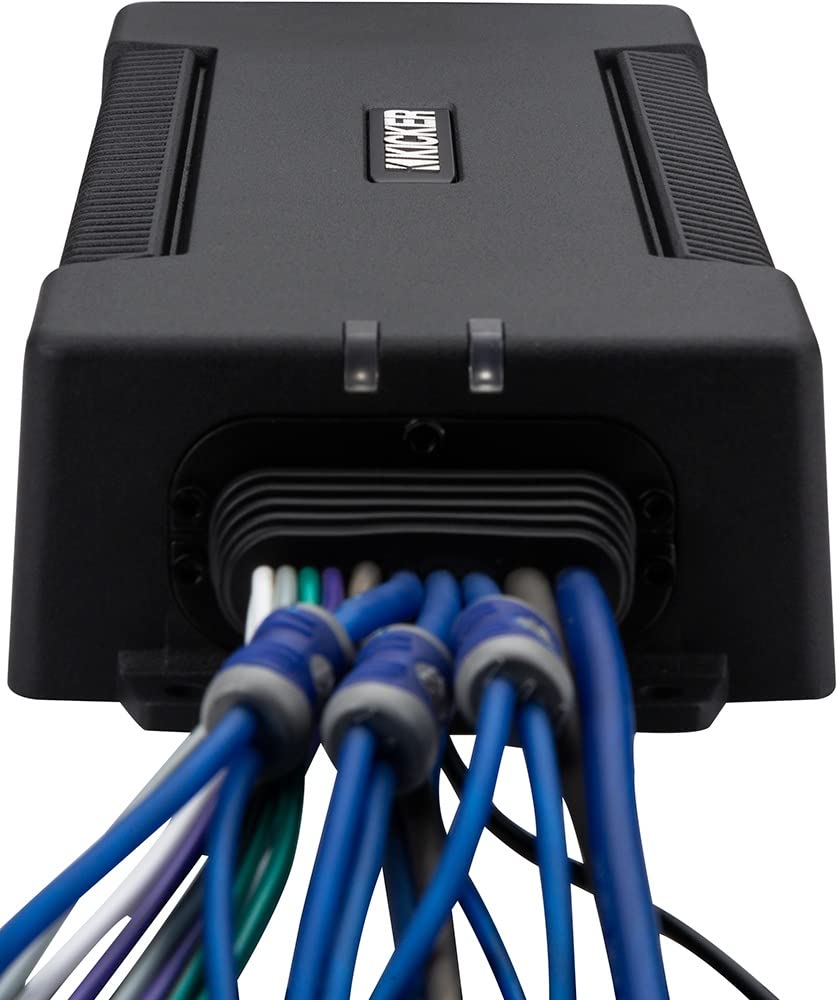 KICKER Bundle of 2 Items 1000W 5-Channel Marine Amplifier with Power 1/0AWG Wiring Kit