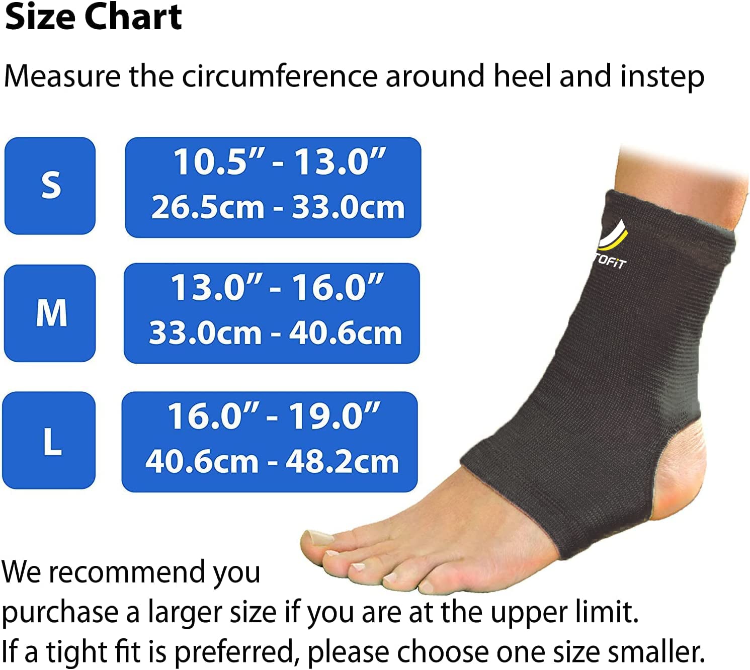 UptoFit Copper Ankle Compression Sleeve for Women Lightweight Breathable Brace for Foot and Ankle Support in Plantar Fasciitis, Achilles Tendon & Tendonitis (Medium - 1 Piece)