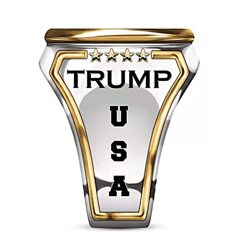 AITACK Fashion Rings Finger US President Trump Ring Supporters Wide Ring (9)