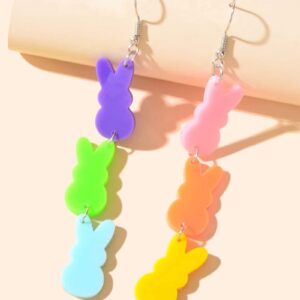 Easter Bunny Earrings for Women Cute Rabbit Earrings Easter Egg Earrings Easter Basket Stuffers for Teens Gifts Easter Dress for Women Girls