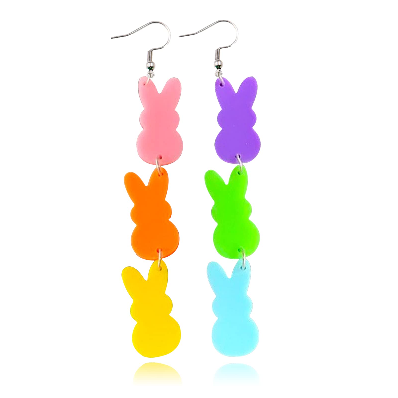 Easter Bunny Earrings for Women Cute Rabbit Earrings Easter Egg Earrings Easter Basket Stuffers for Teens Gifts Easter Dress for Women Girls