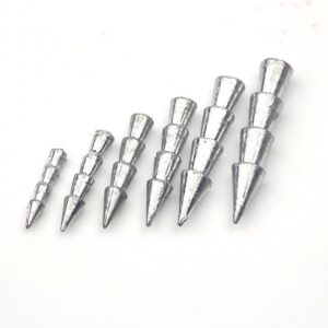 WellieSTR 30pcs (0.5g) Nail Weights Insert Sinkers Neko Weight Neko Rig Nail Weight Sinkers Connector Fishing Insert Weight for Neko/Wacky Rig Fishing,Worms Fishing Accessories Tools Fish Tackle