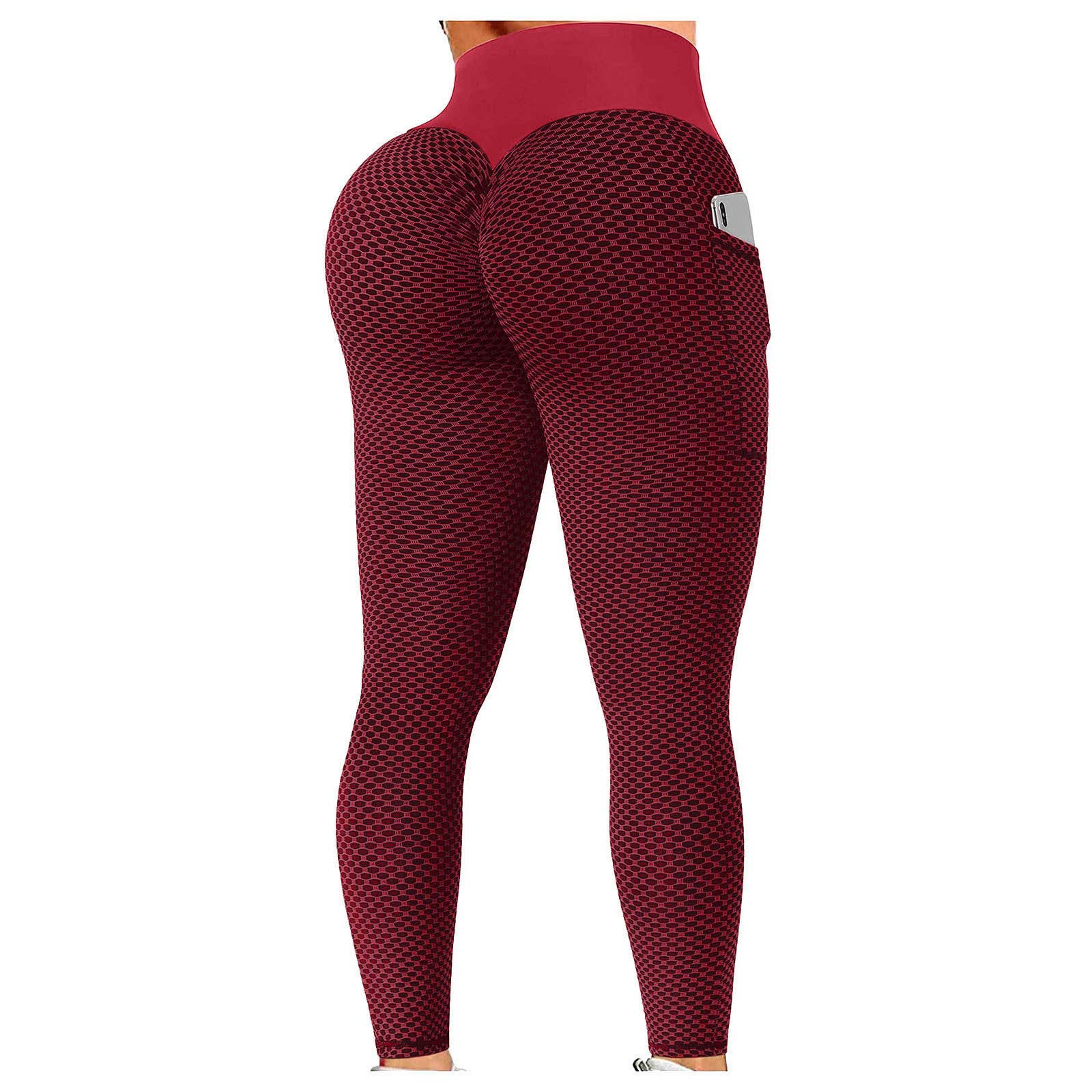 gyujnb Woman Yoga Pants Set Leggings for Women Athletic Sports Fitness Pants Yoga Running Workout Pants Yoga Pants Men Short Red