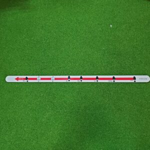 XINGGM Golf Putting Alignment Training Aid for Putting Green | Indoor & Outdoor Golf Putting Trainer,Come with Golf Ball & Putting Ring (Alloy Steel Putting Alignment Rail)