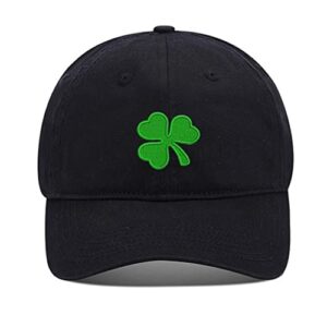 Shamrock Baseball Cap Nice Liner Irish Clover Ball Cap As Irish St Patricks Day Trucker Cap - Baseball Hat Trucker Hat (Black)