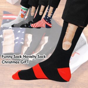 Reem Geafftar Funny Socks for Men, Personalized socks, Funny Socks Funny Gifts for Men (Black)