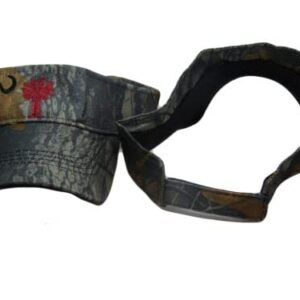 Hunter Hunting Camouflage Camo South Carolina Palmetto Red Crimson Visor hat