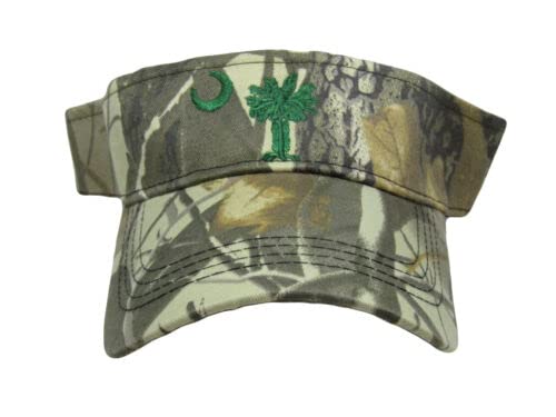 Hunter Hunting Camouflage Camo South Carolina Palmetto Green Visor hat