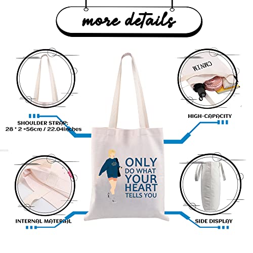 CMNIM Princess Dian- Tote Bag Princess Gift Lady Dian- Motivation Quote Only Do What Your Heart Tells You Shoulder Bag (Princess Dianan Tote Bag)