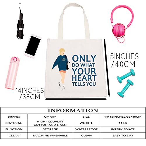 CMNIM Princess Dian- Tote Bag Princess Gift Lady Dian- Motivation Quote Only Do What Your Heart Tells You Shoulder Bag (Princess Dianan Tote Bag)