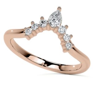 10K Solid Rose Gold Handmade Engagement Ring 2.50 CT Round Cut Moissanite Diamond Solitaire Wedding/Bridal Ring Set for Women/Her, Fancy Ring Gifts for Her