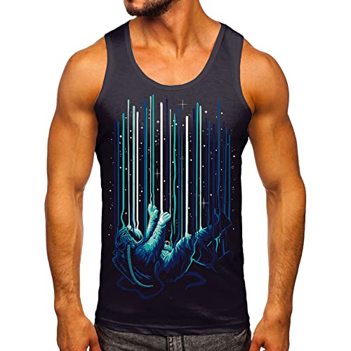 KAMEMIR Men's Performance Sleeveless Muscle T-Shirt Men's Comfort Square Cut Tank Multi Pack Valentines Gifts for Him