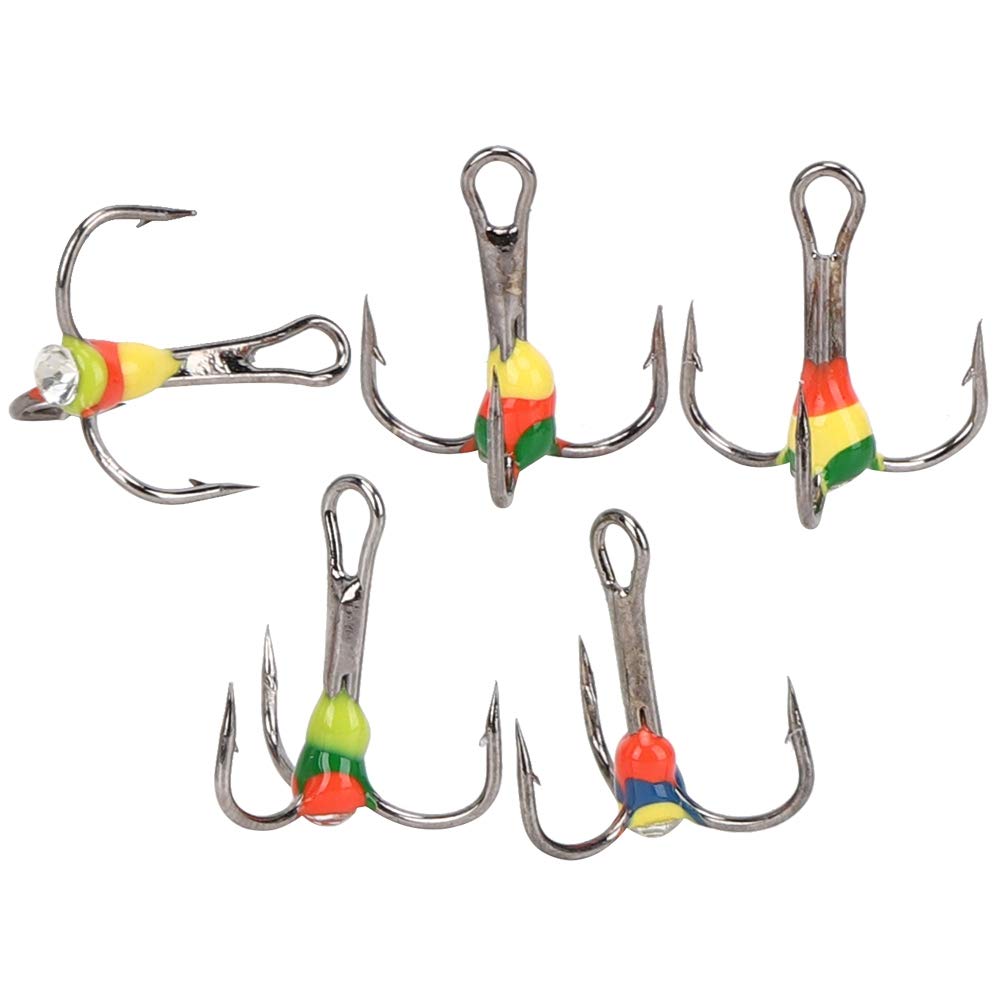 OKJHFD 5Pcs Box Metal Colorful Fishing Hook Artificial Fishing Lure Bait Fishing Tool Accessories(01)