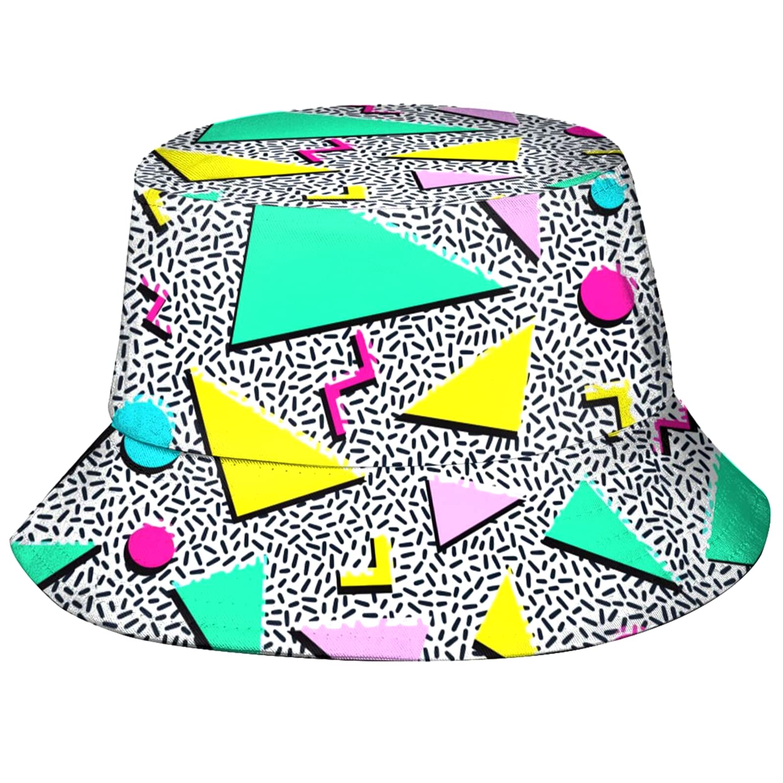 80s 90s Outfit for Women Men, 80s 90s Bucket Hats Fashion Sun Cap Packable Outdoor Rave Accessories Fisherman Hat for Women Men