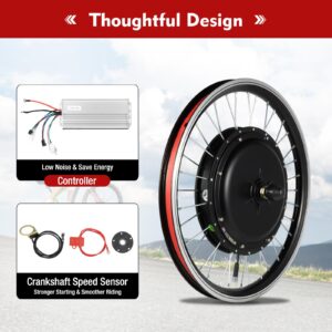 20" Electric Bicycle Conversion kit,Front Adult Electric Bicycles, 48v 1000w Bike Conversion kit to Electric, Electric Bicycle Bike Wheels