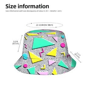 80s 90s Outfit for Women Men, 80s 90s Bucket Hats Fashion Sun Cap Packable Outdoor Rave Accessories Fisherman Hat for Women Men