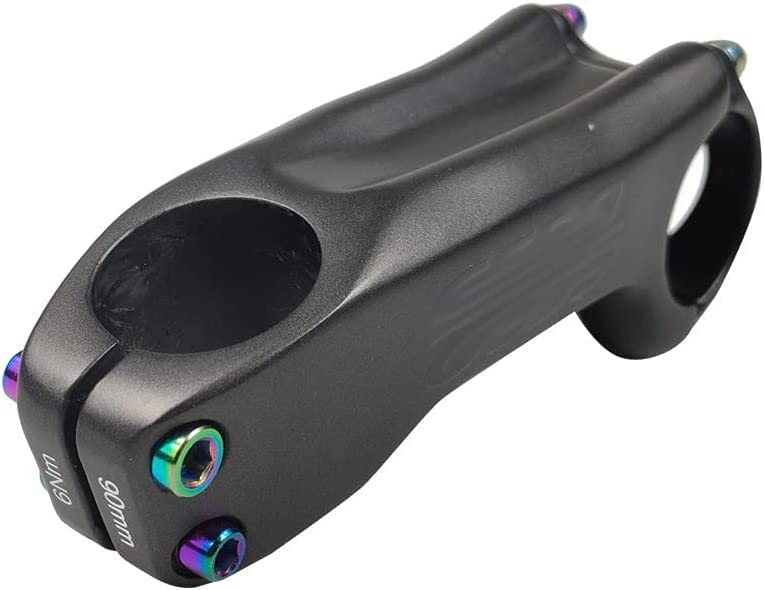 ZECHAO Carbon Mountain Bike Stem,6/17 Degree Bike Stem 31.8MM Road Bike Carbon Stem Positive and Negative Cycling Parts Bike Stem (Color : 6 Degree, Size : 90mm)