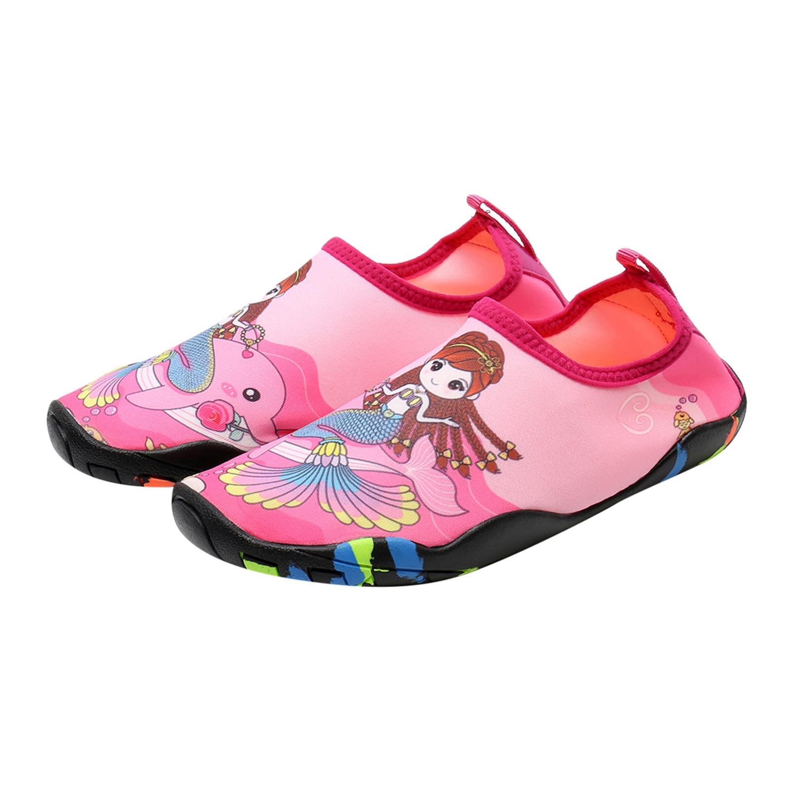 Boys Rubber Quick-Dry 38Y Water Kids Barefoot Girls Outdoors Shoes Toddler Sole Snorkeling Non-Slip Socks Cartoon Shoes Boys Shoes Big Kids (E, 5-6 Years)