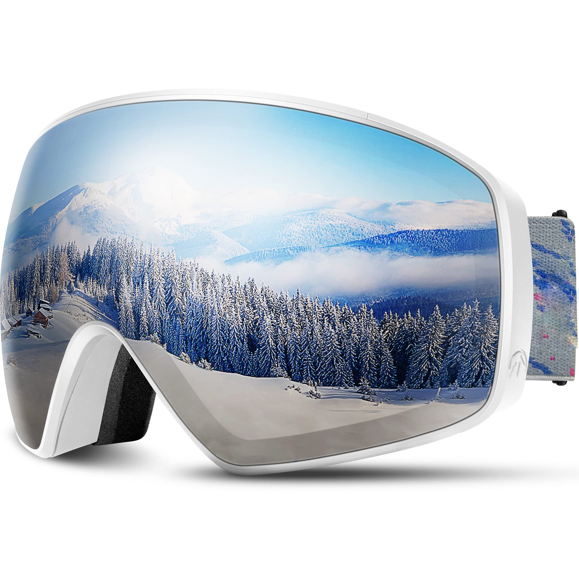 OutdoorMaster Ski Goggles with Large Frameless Design