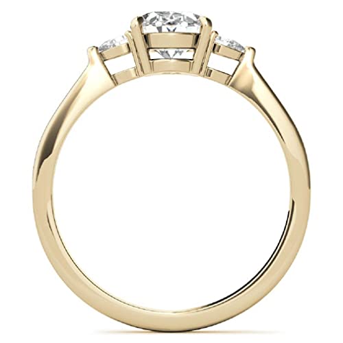 925 Silver, 10K/14K/18K Solid Gold Moissanite Engagement Ring, 2.5 CT Oval Cut Handmade Solitaire Ring Diamond Wedding Ring for Woman, Birthday Gifts for Love, VVS1 Colorless