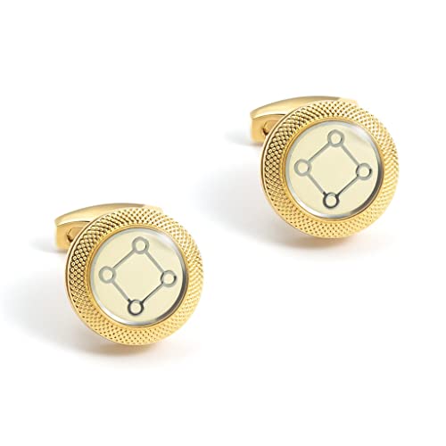 Brass Cufflinks Men's French Business Casual Cufflinks (Color : A, Size : One Size) (A One Size)