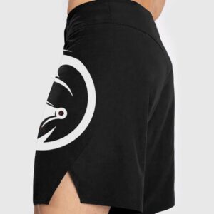 KOMBAT USA Men's MMA Shorts – Baseline Grappling & Fight Shorts | Athletic Shorts | Muay Thai BJJ Training Jiu Jitsu No Gi (as1, Alpha, x_l, Regular, Regular, Black)