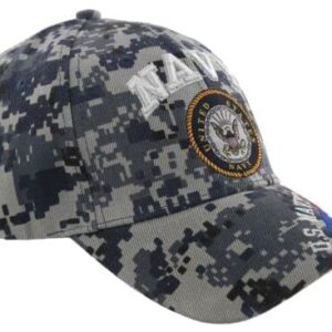 US Navy Seal Patriotic USA Flag Blue ACU Digital Camo Embroidered Cap Hat