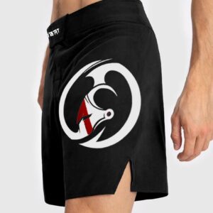 KOMBAT USA Men's MMA Shorts – Baseline Grappling & Fight Shorts | Athletic Shorts | Muay Thai BJJ Training Jiu Jitsu No Gi (as1, Alpha, x_l, Regular, Regular, Black)