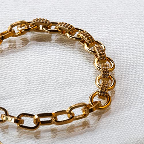 Viruta Jewelry Luxury bracelet for women handmade in 18k gold plated stainless steel