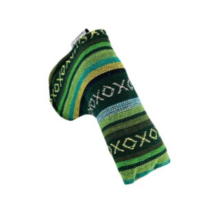 Evergreen Hand Woven Blade Putter Cover with Magnetic Closure Sunfish Golf