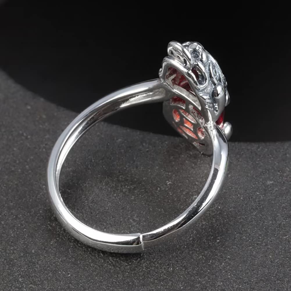 Renning Feng Shui Ring PiXiu Mantra Rings Protection Wealth Ring 925 Sterling Silver Open Adjustable Ring for Men Women