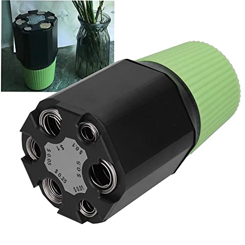 2Layer Car Holder and Cash Organizer for Vehicle Use - Portable Money Bank with Paper Money Storage Container - Black and Green Money Box - Dollar Bill Saver for Car