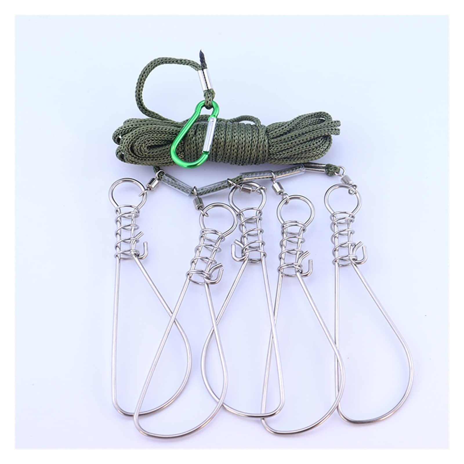 MEFESE 5 Meters Fishing Rope Lanyard Carp Fishing Accessories Stainless Steel Sea River Fish Lock Buckle Outdoor Sport Fishing